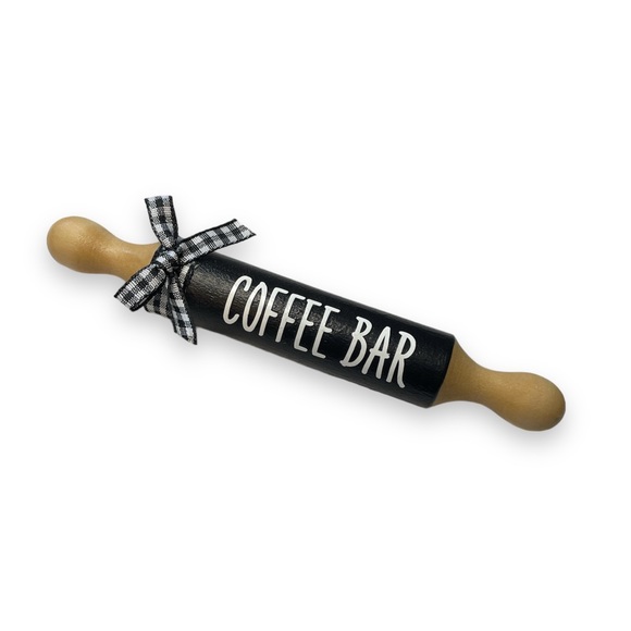 ⤵️🆕Mini Rolling Pin, Farmhouse Mini Rolling Pins, Tiered Tray Decor. COFFEE BAR - Picture 6 of 7